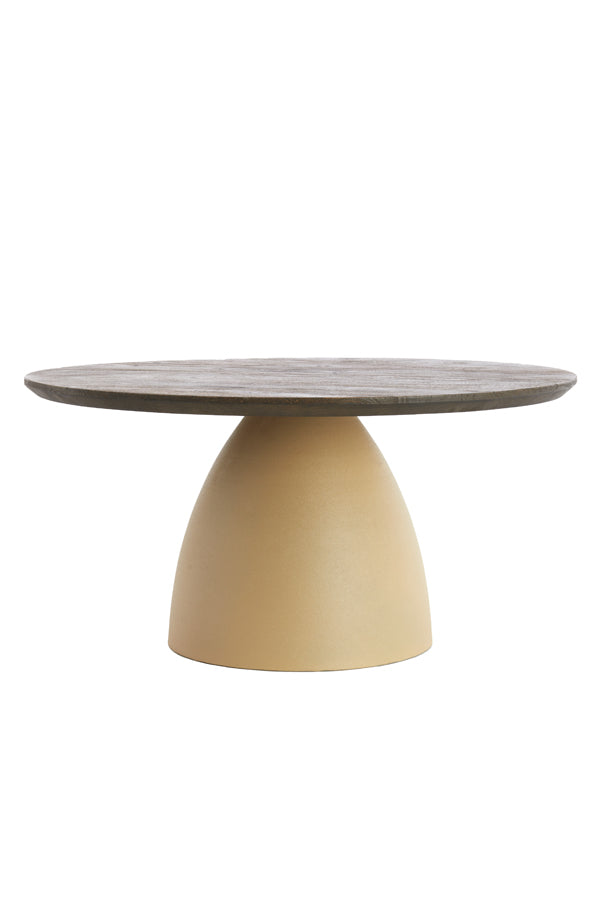 Coffee table 80x40 cm OCANA wood oil brown+matt beige