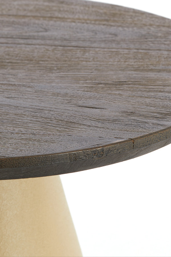 Coffee table 80x40 cm OCANA wood oil brown+matt beige