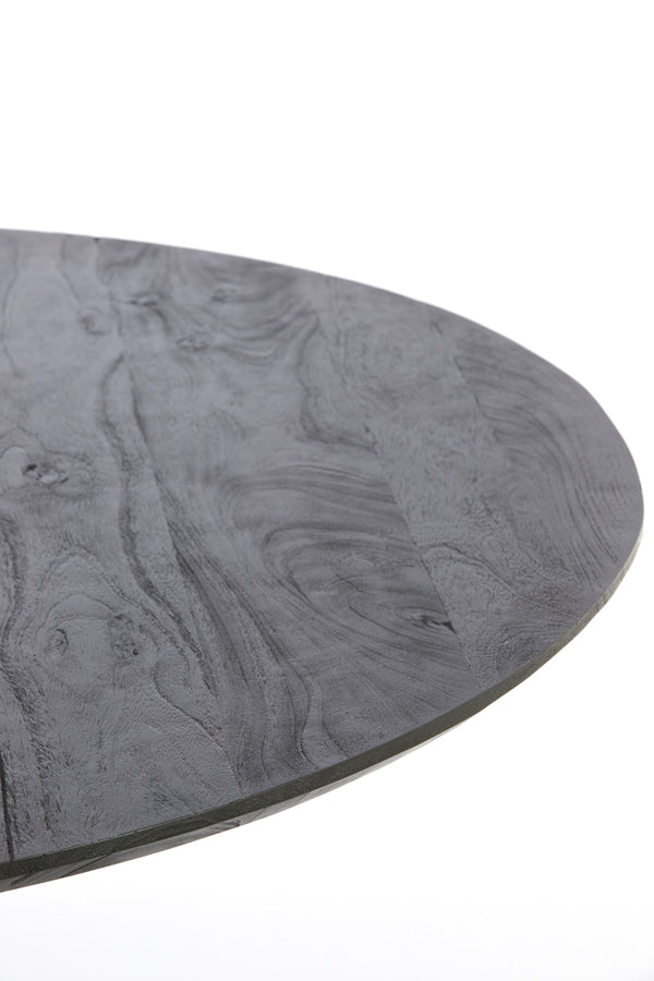 Dining table 120x76 cm TUNJA wood matt black+black