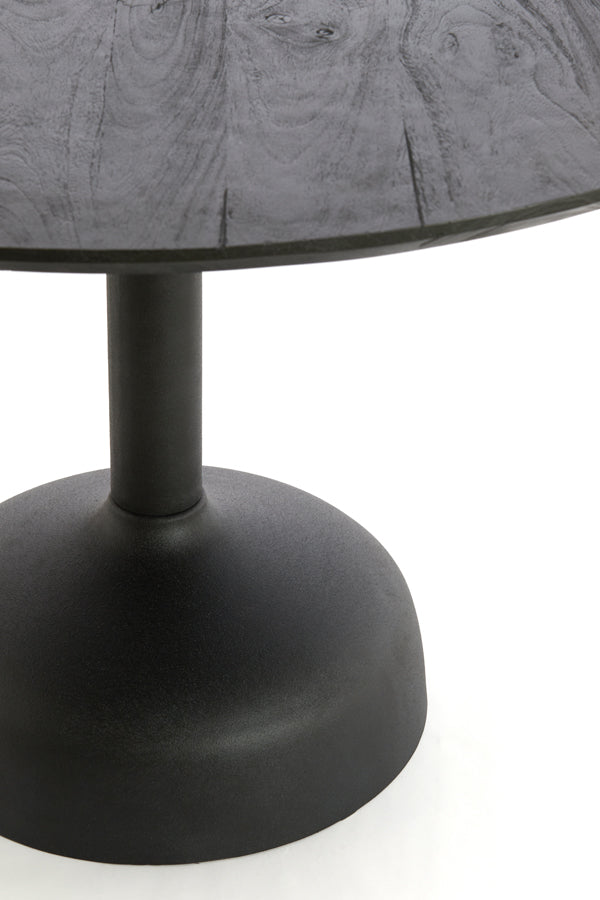 Dining table 120x76 cm TUNJA wood matt black+black