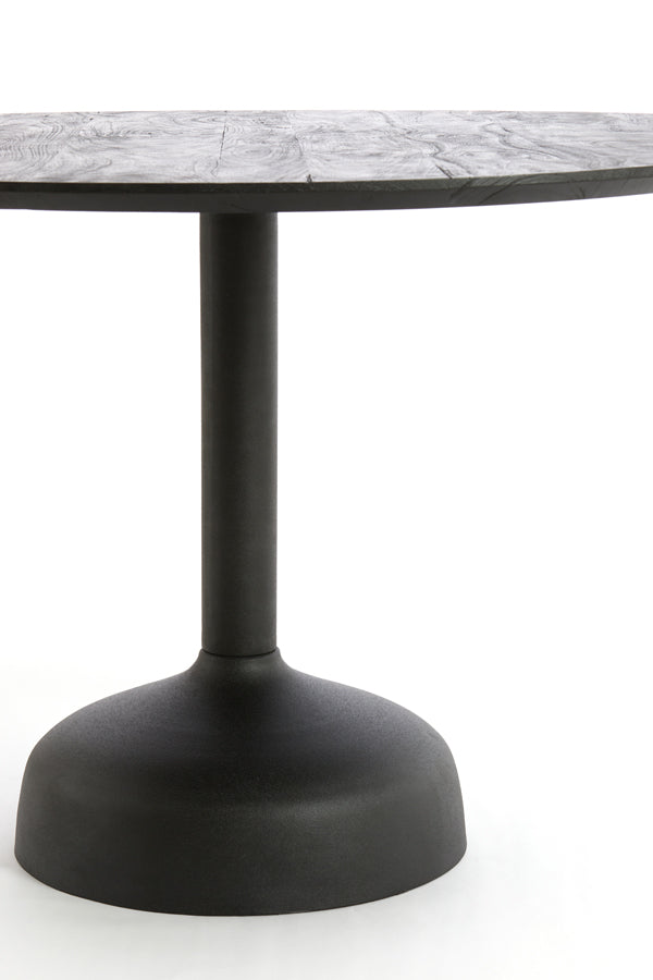 Dining table 120x76 cm TUNJA wood matt black+black