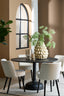 Dining table 120x76 cm TUNJA wood matt black+black