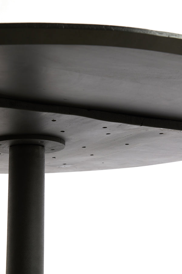 Dining table 120x76 cm TUNJA wood matt black+black