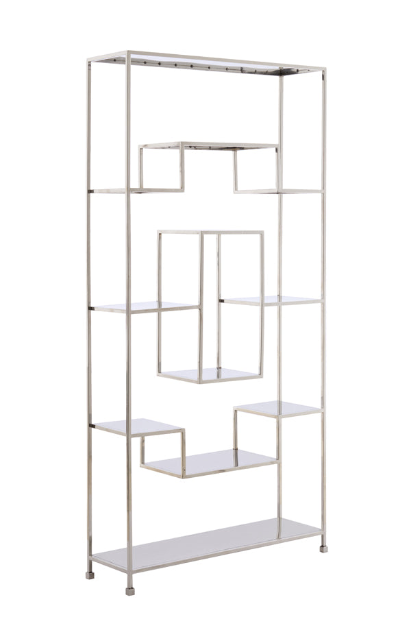 Cabinet open 100x30x205 cm REZINA nickel