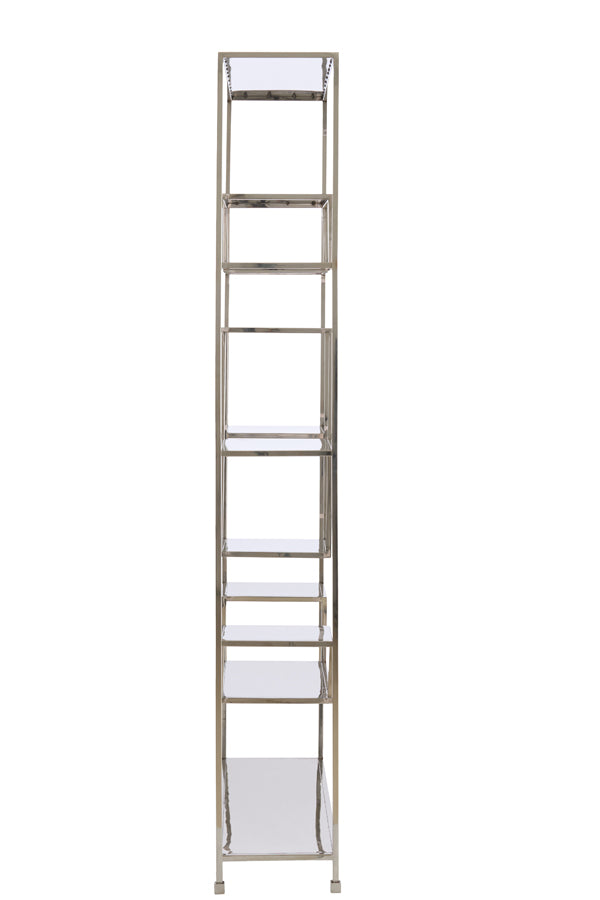 Cabinet open 100x30x205 cm REZINA nickel