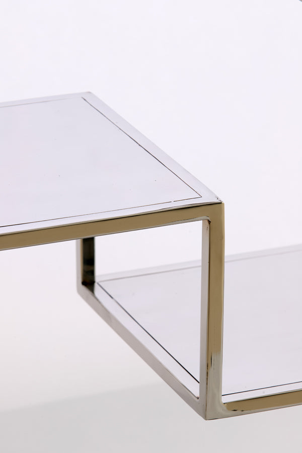 Cabinet open 100x30x205 cm REZINA nickel