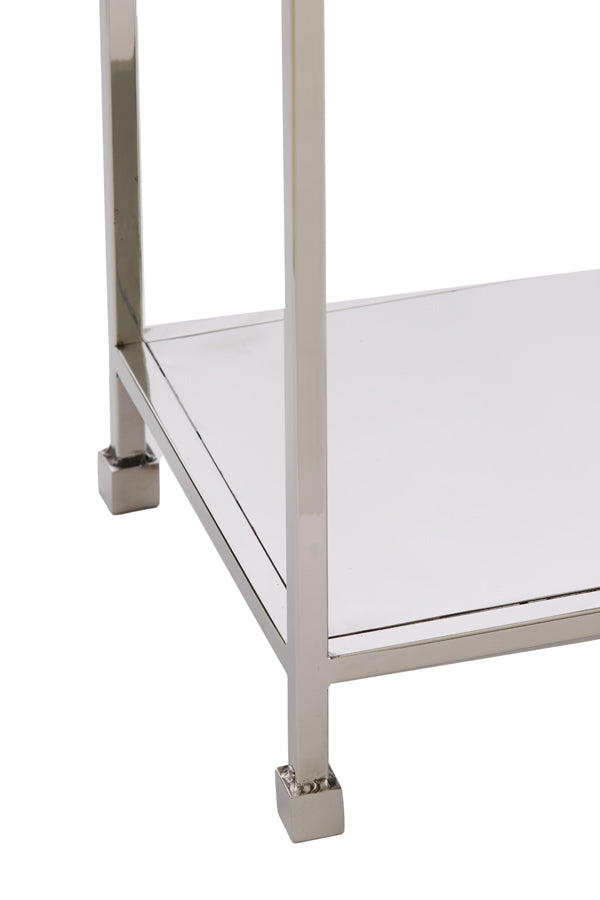 Cabinet open 100x30x205 cm REZINA nickel