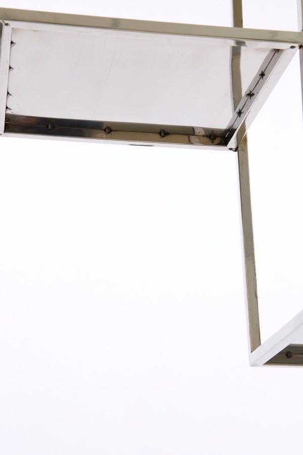 Cabinet open 100x30x205 cm REZINA nickel