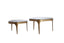 Coffee table S/2 max 77x70x42 cm AVI glass smoke+ant bronze