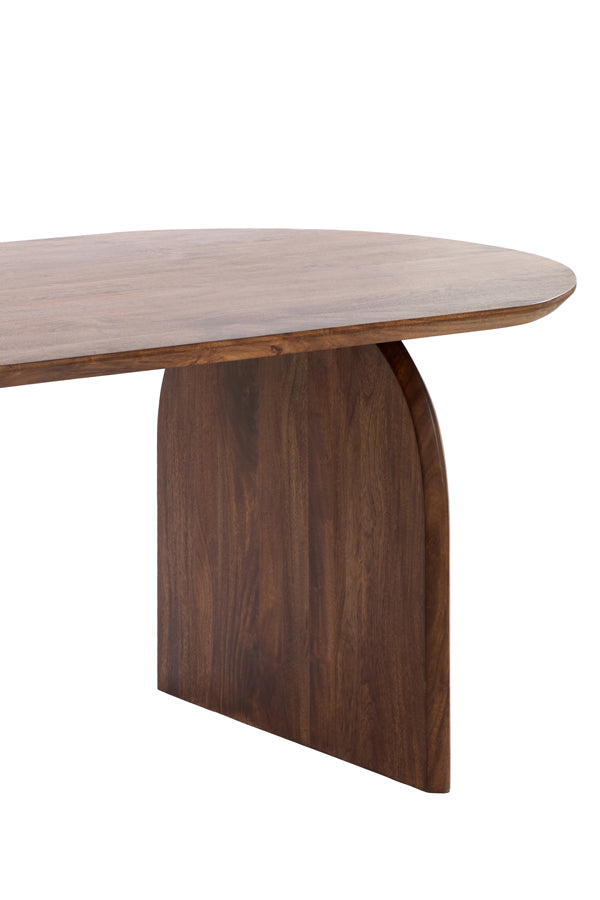 Dining table 220x100x75 cm INDORE acacia wood brown