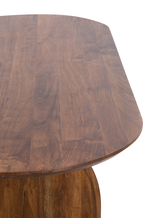 Dining table 220x100x75 cm INDORE acacia wood brown