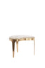 Coffee table 51x33x36 cm GIULIO marble taupe+antique bronze