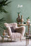 Coffee table 51x33x36 cm GIULIO marble taupe+antique bronze