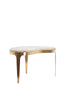 Coffee table 65x39x41 cm GIULIO marble taupe+antique bronze