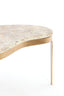 Coffee table 65x39x41 cm GIULIO marble taupe+antique bronze