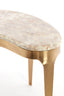 Coffee table 65x39x41 cm GIULIO marble taupe+antique bronze