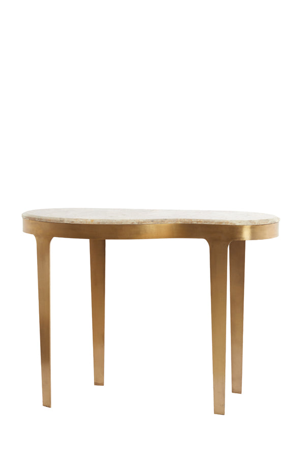 Console 110x40x80 cm GIULIO marble taupe+antique bronze