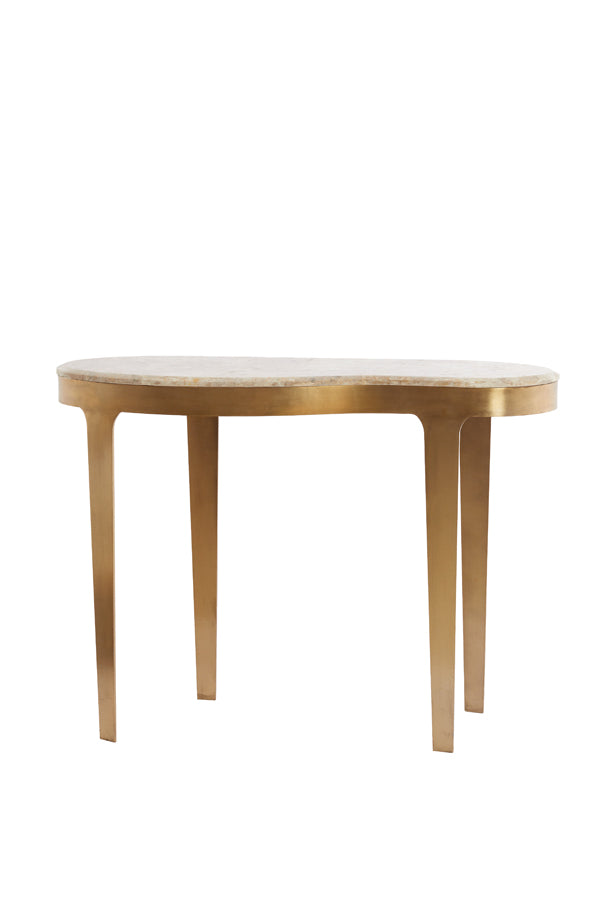 Console 110x40x80 cm GIULIO marble taupe+antique bronze