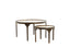 Coffee table S/2 max 85x85x42 cm ELI shiny cream+ant bronze
