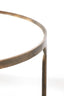 Coffee table S/2 max 85x85x42 cm ELI shiny cream+ant bronze