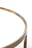 Coffee table S/2 max 85x85x42 cm ELI shiny cream+ant bronze