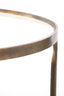 Coffee table S/2 max 85x85x42 cm ELI shiny cream+ant bronze