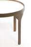 Coffee table S/2 max 85x85x42 cm ELI shiny cream+ant bronze