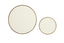 Coffee table S/2 max 85x85x42 cm ELI shiny cream+ant bronze