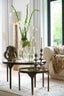 Coffee table S/2 max 85x85x42 cm ELI shiny cream+ant bronze