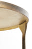Coffee table S/2 max 85x85x42 cm ELI shiny cream+ant bronze
