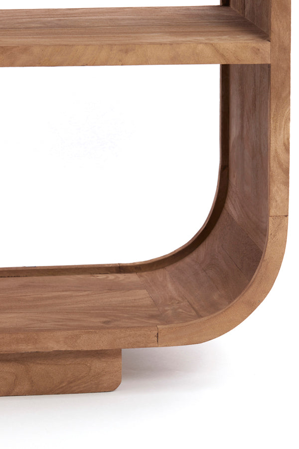 Cabinet open 140x35x90 cm DANE wood matt grey-brown