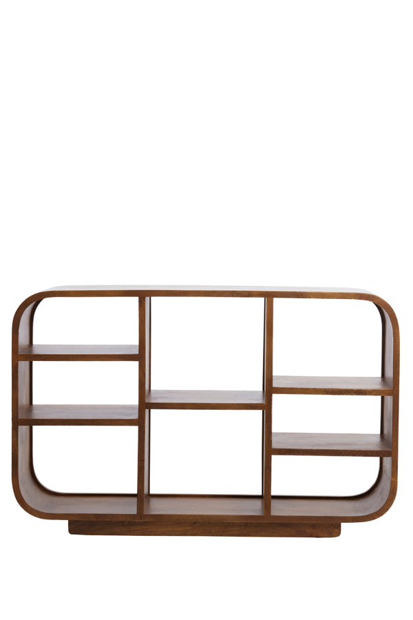 Cabinet open 140x35x90 cm DANE wood oil brown