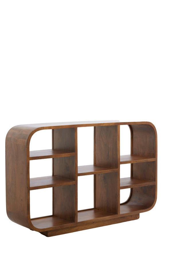 Cabinet open 140x35x90 cm DANE wood oil brown