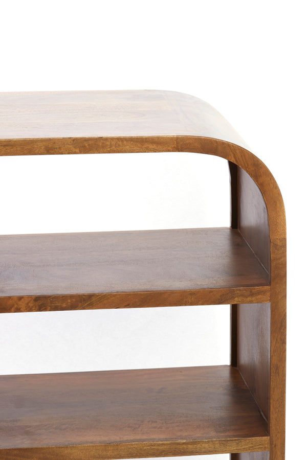 Cabinet open 140x35x90 cm DANE wood oil brown