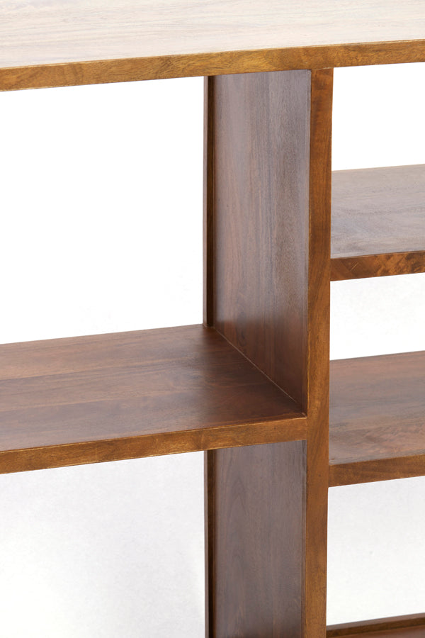 Cabinet open 140x35x90 cm DANE wood oil brown