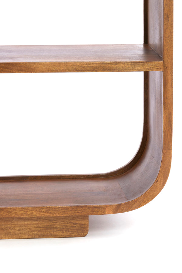 Cabinet open 140x35x90 cm DANE wood oil brown