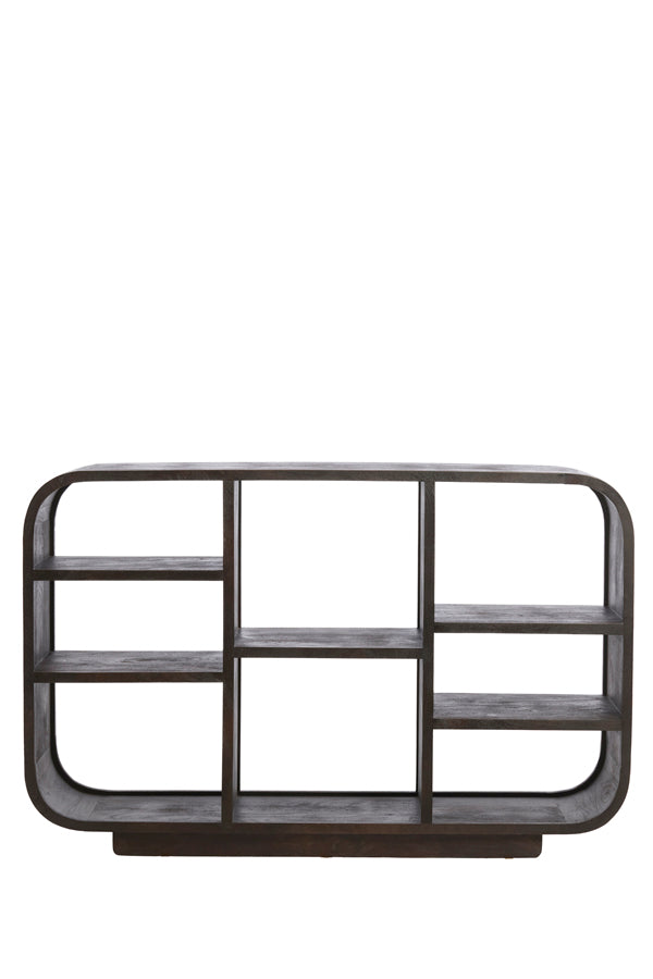 Cabinet open 140x35x90 cm DANE wood matt dark russet