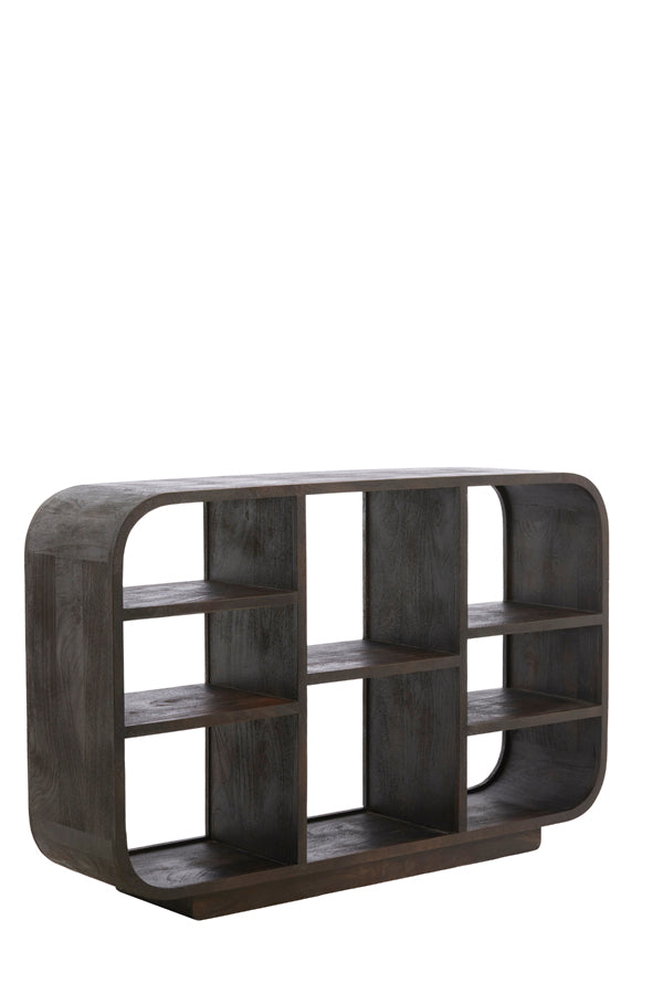 Cabinet open 140x35x90 cm DANE wood matt dark russet