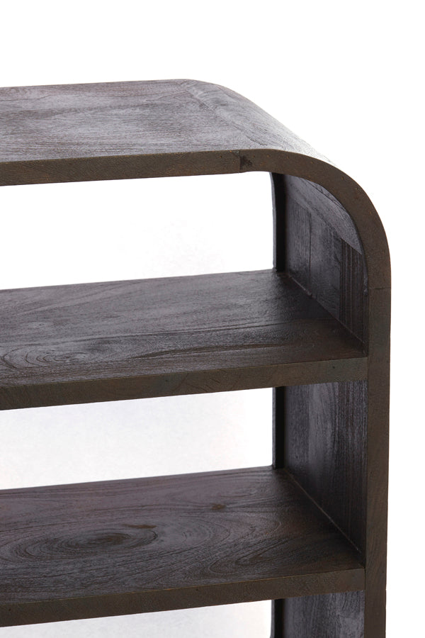 Cabinet open 140x35x90 cm DANE wood matt dark russet