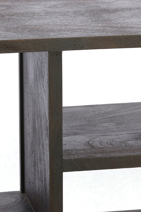 Cabinet open 140x35x90 cm DANE wood matt dark russet