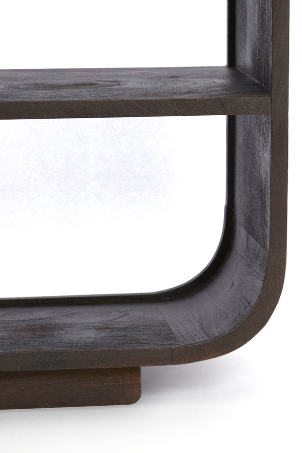 Cabinet open 140x35x90 cm DANE wood matt dark russet