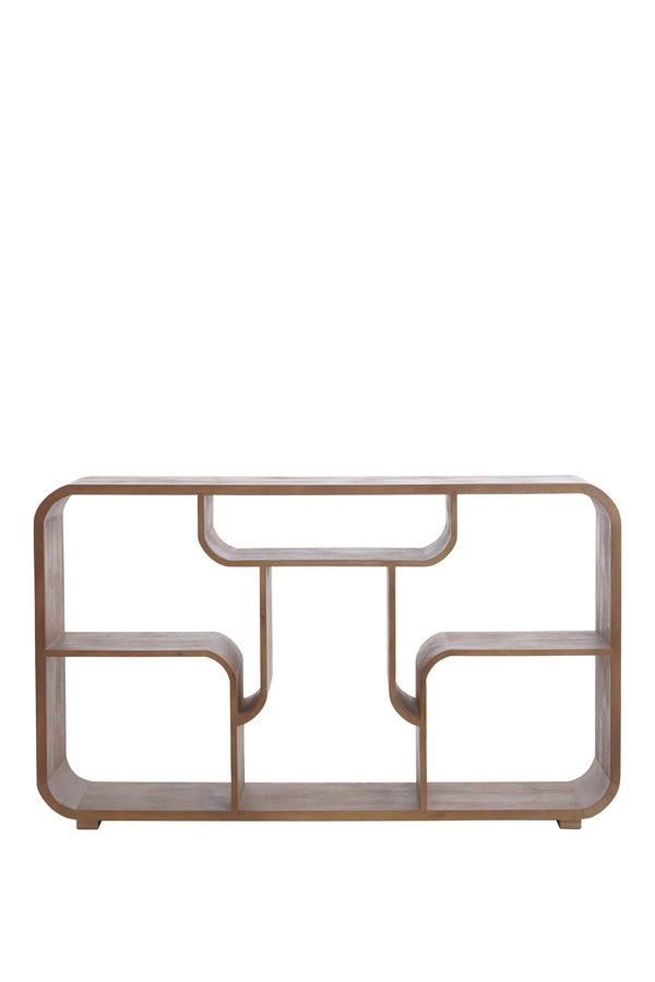 Cabinet open 140x30x82 cm LABARE wood light brown