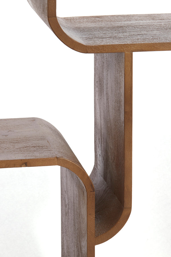 Cabinet open 140x30x82 cm LABARE wood light brown