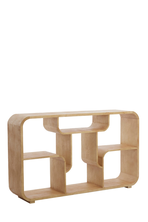 Cabinet open 140x30x82 cm LABARE wood matt natural