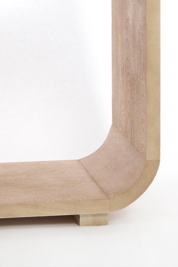 Cabinet open 140x30x82 cm LABARE wood matt natural