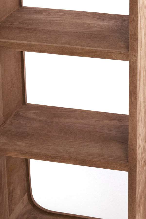 Cabinet open 50x35x200 cm DANE wood matt grey-brown