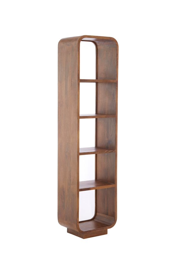 Cabinet open 50x35x200 cm DANE wood oil brown