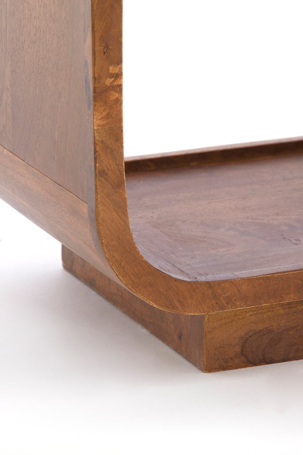 Cabinet open 50x35x200 cm DANE wood oil brown