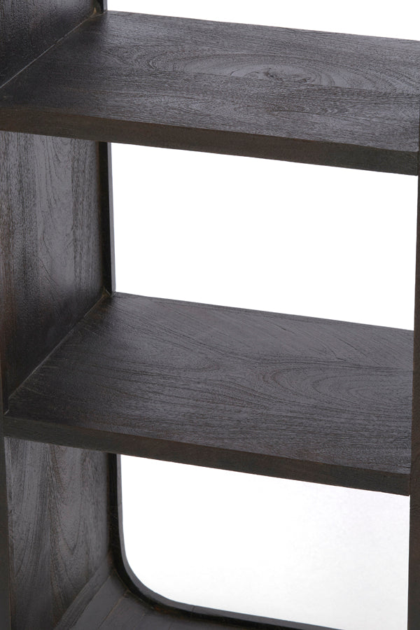 Cabinet open 50x35x200 cm DANE wood matt dark russet