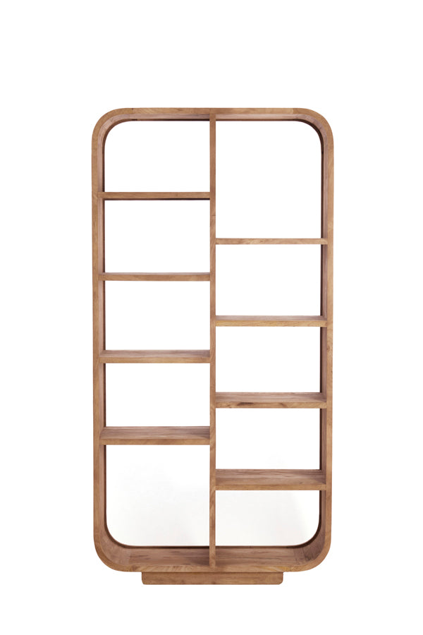 Cabinet open 100x35x200 cm DANE wood matt grey-brown